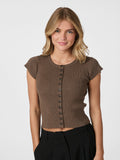 Todda Knit Tee - Brun Melerad