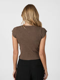 Todda Knit Tee - Brun Melerad