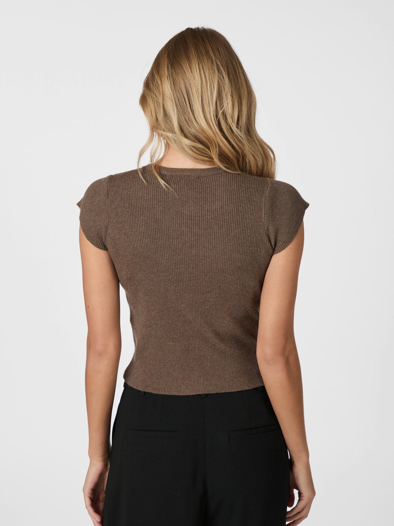 Todda Knit Tee - Brun Melerad