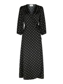 Malinga Dot Dress - Black