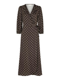 Malinga Dot Dress - Dark Brown