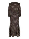 Malinga Dot Dress - Dark Brown