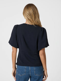 Irina Structure Blouse - Navy