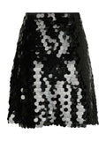 Miva Big Sequins Skirt - Svart