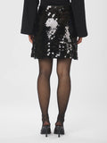 Miva Big Sequins Skirt - Svart