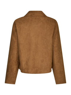 Nilo Faux Suede Jacket - Cognac