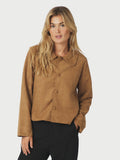 Nilo Faux Suede Jacket - Cognac