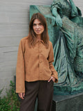 Nilo Faux Suede Jacket - Cognac