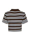 Mulann Polo Knit Blouse - Mörkbrun