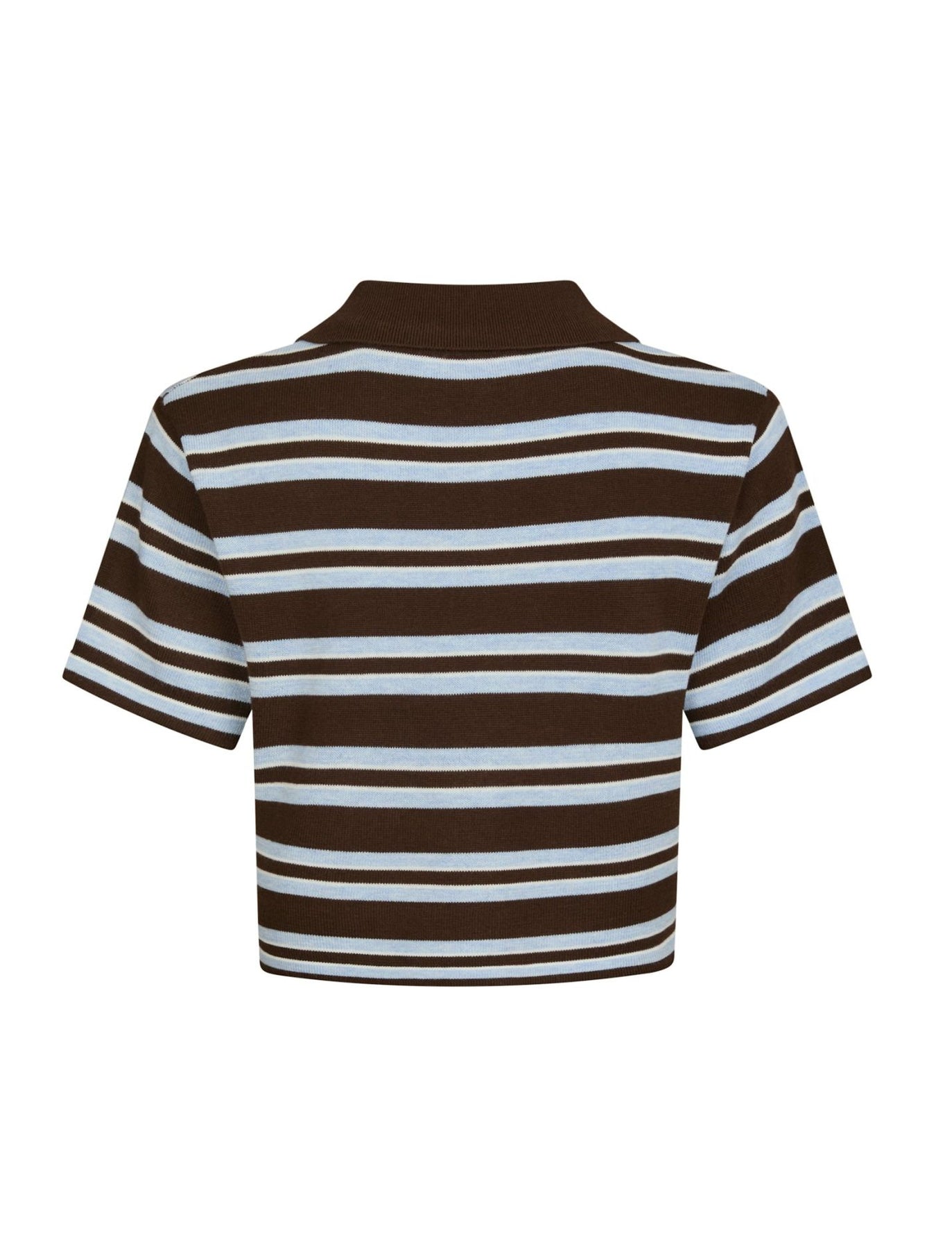 Mulann Polo Knit Blouse - Mörkbrun