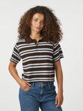 Mulann Polo Knit Blouse - Mörkbrun