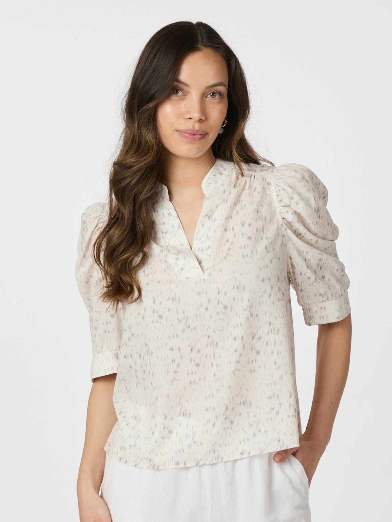 Roella Dull Ditsy Blus - Off White