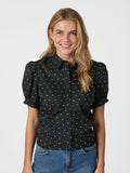 Frannie Dot Shirt - Black