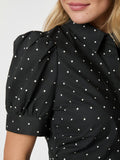 Frannie Dot Shirt - Black