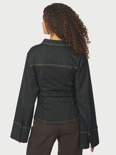 Rabia Denim Shirt - Black