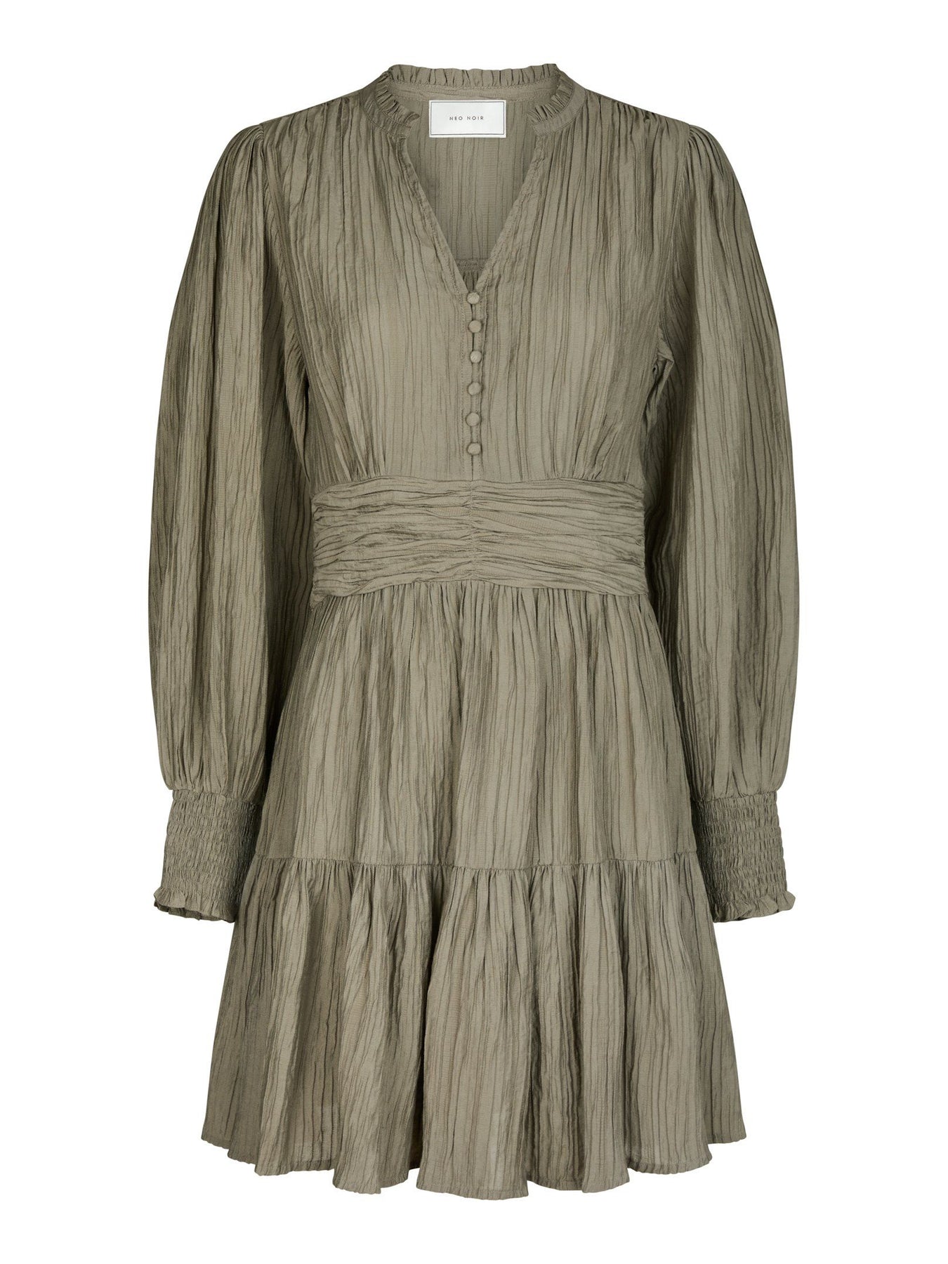 Malti Crepe Dress - Smoke Green