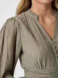 Malti Crepe Dress - Smoke Green