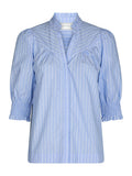 Diana Stripy Stone Blouse - Ljusblå