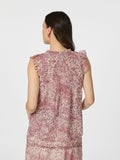 Izar Blur Graphic Top - Evening Rose