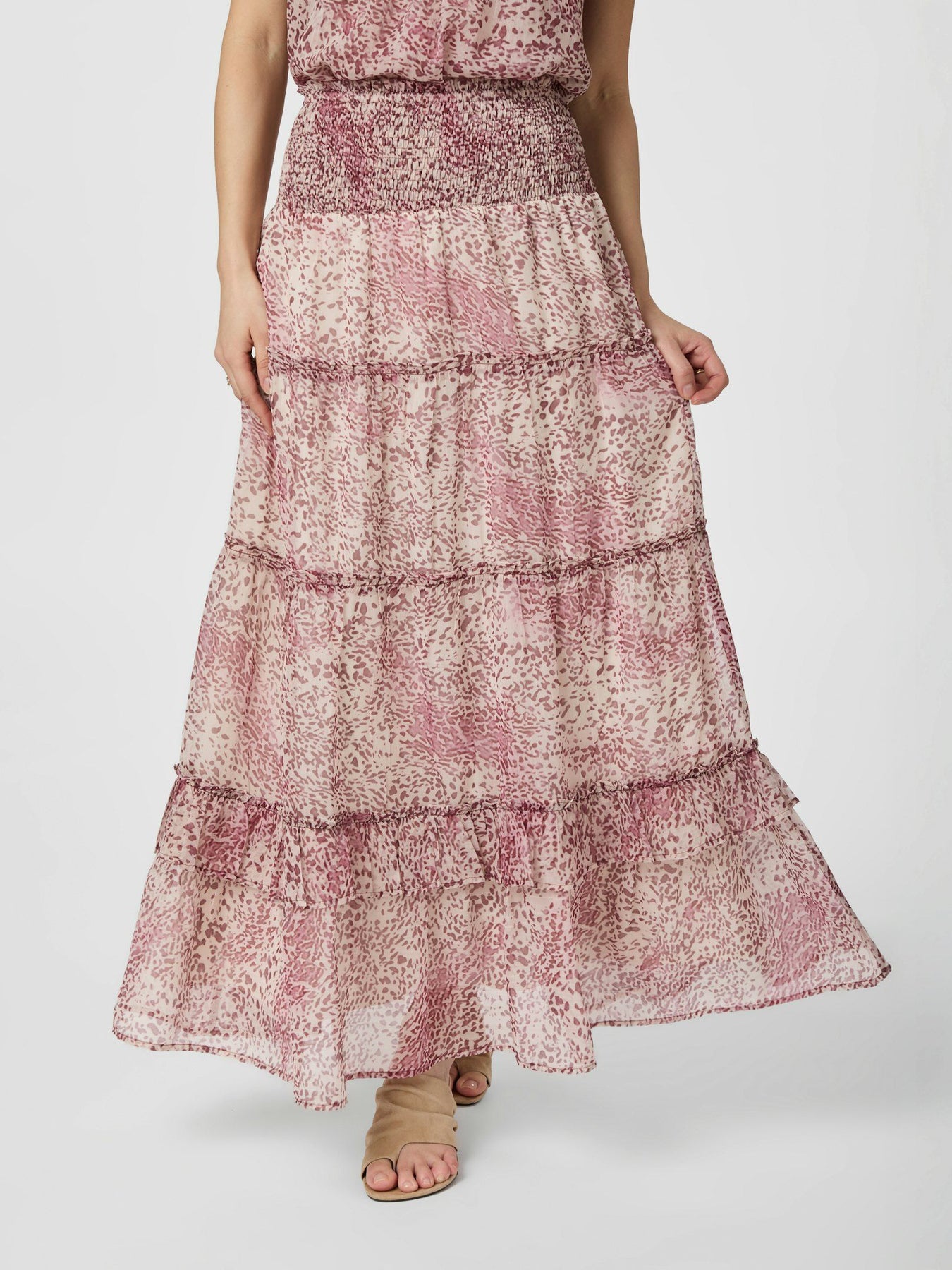 Todo Blur Graphic Skirt - Evening Rose