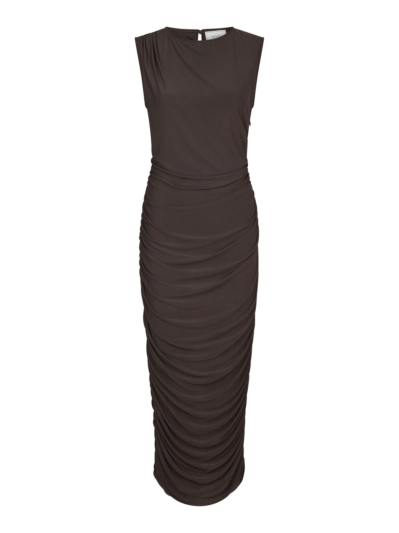 Corilina Solid Mesh Dress - Brun