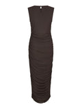 Corilina Solid Mesh Dress - Brun