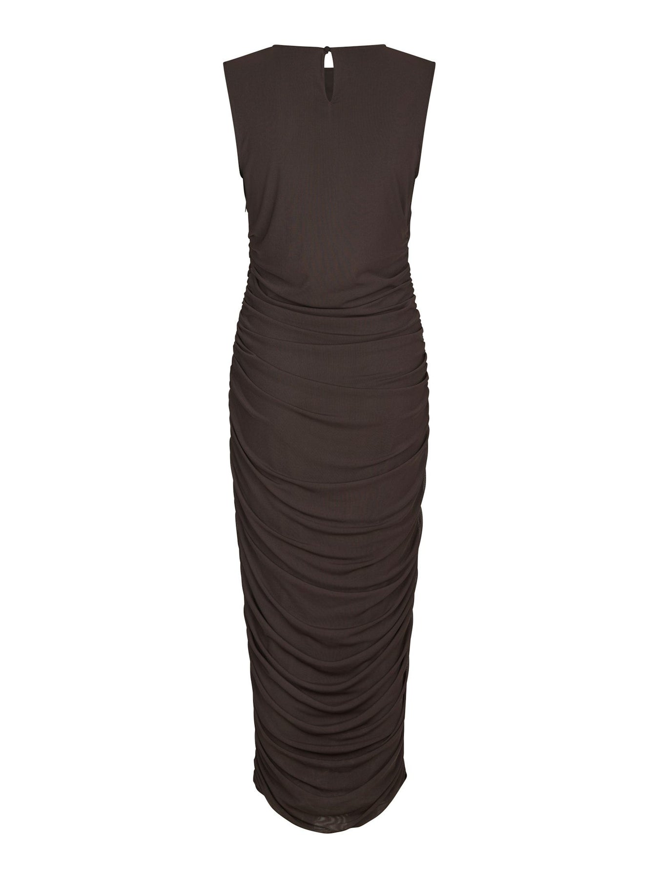 Corilina Solid Mesh Dress - Brun