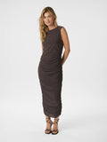 Corilina Solid Mesh Dress - Brun