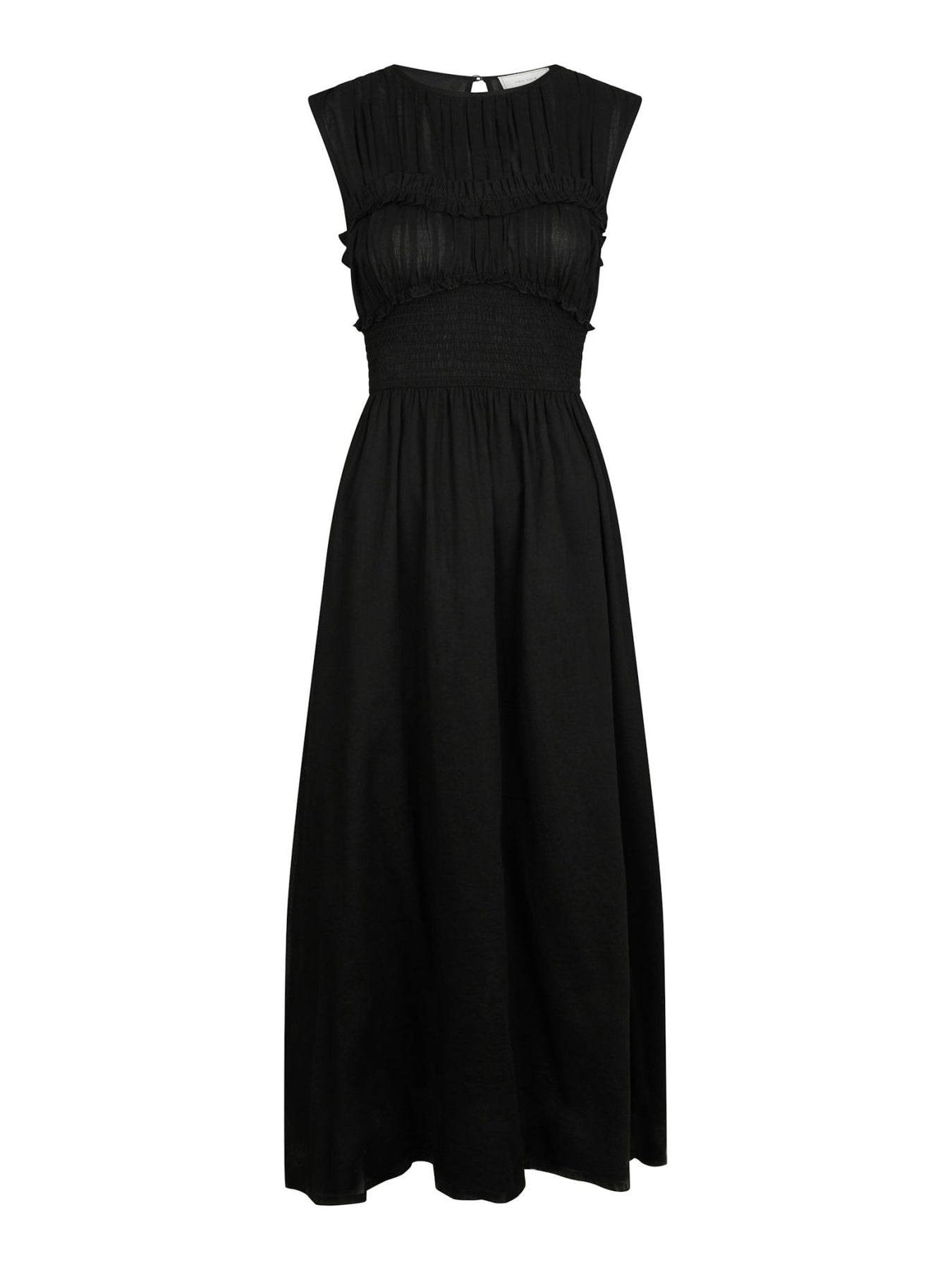 Myrna S Voile Dress - Svart