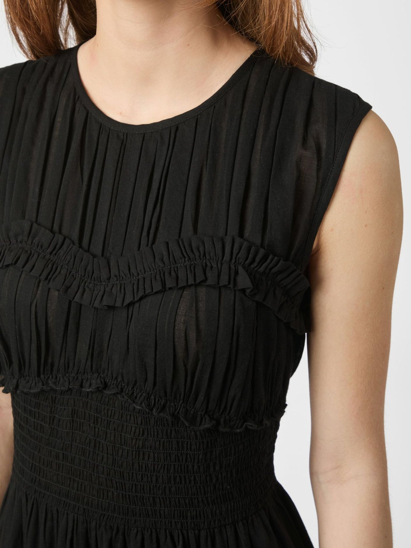 Myrna S Voile Dress - Svart