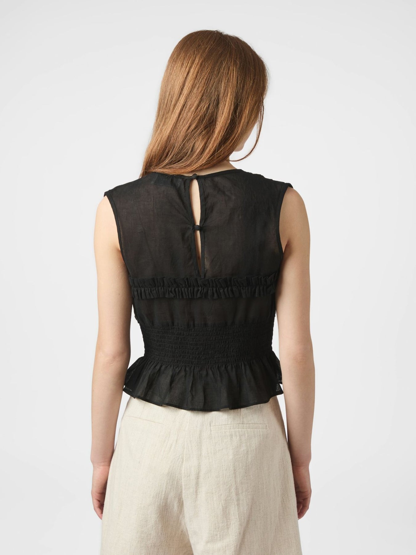 Tiril S Voile Top - Svart