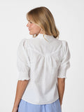 Diana B Dobby Blouse - Vit