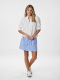 Diana B Dobby Blouse - Vit
