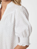 Diana B Dobby Blouse - Vit