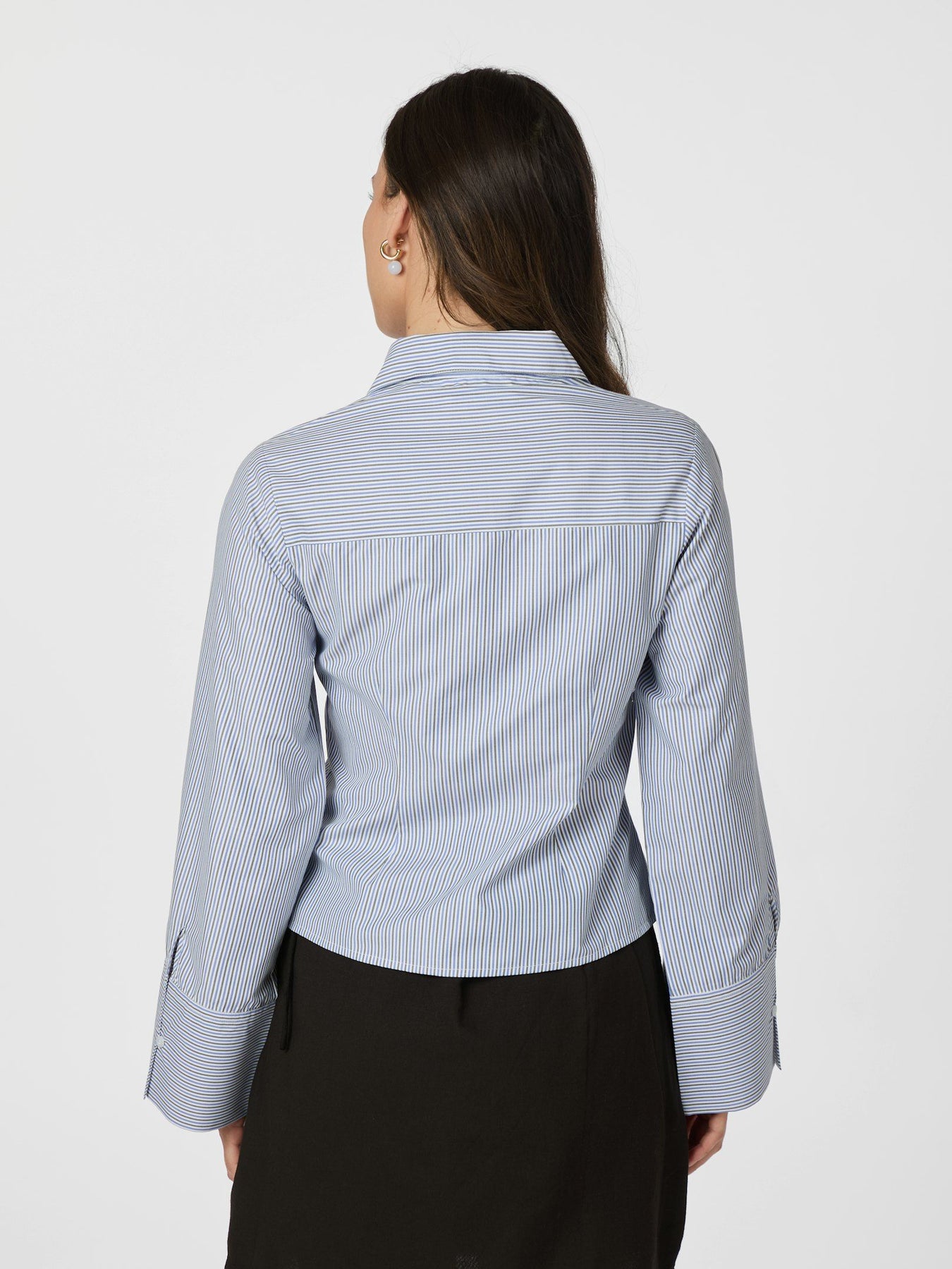 Rosa Double Stripe Shirt - Ljusblå