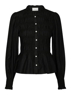 Mocca Smock Blouse - Black