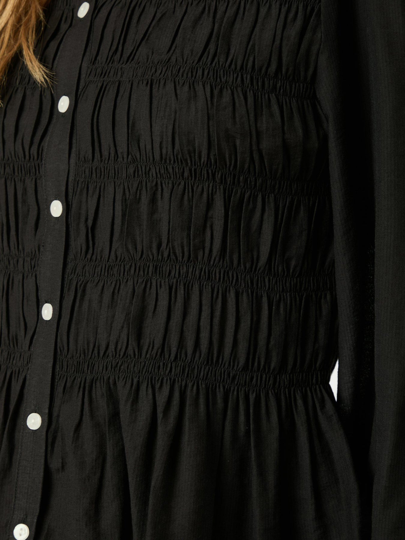 Mocca Smock Blouse - Black
