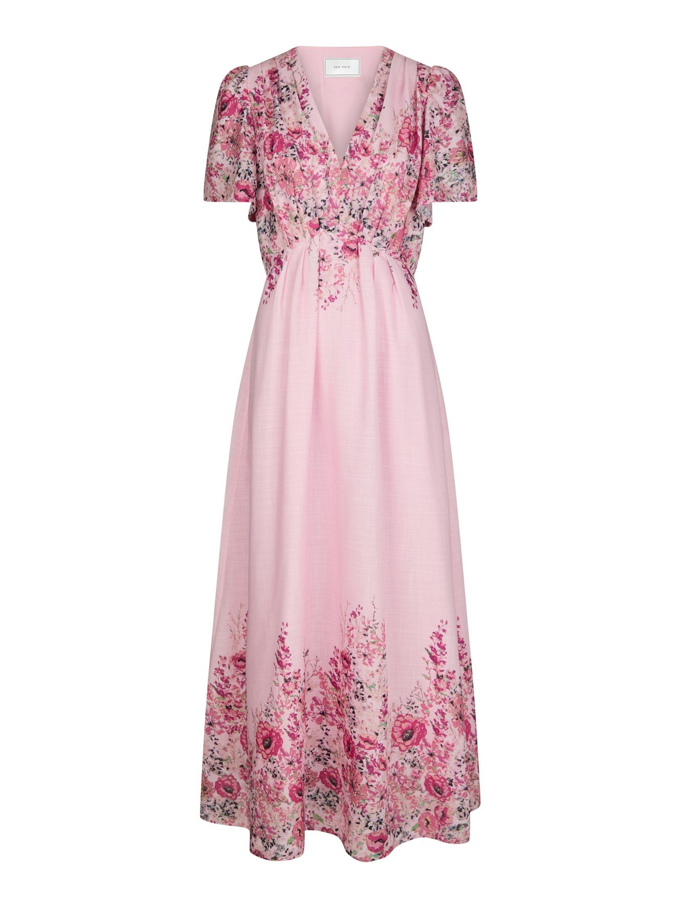 Serna Flower Print Dress - Ljusrosa