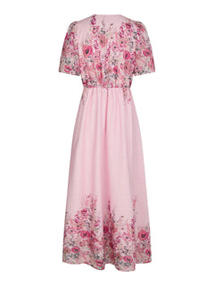 Serna Flower Print Dress - Light Pink
