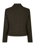 Waed Mini Check Blazer - Brunmelerad