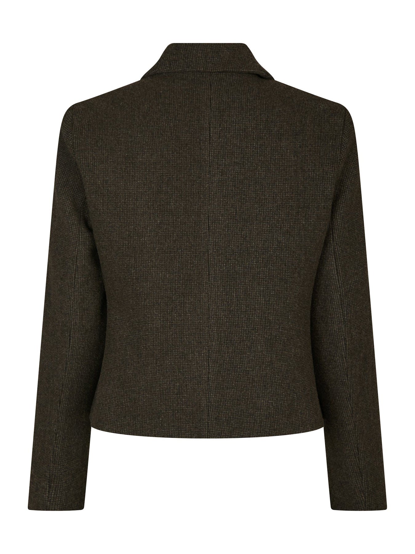 Waed Mini Check Blazer - Brunmelerad