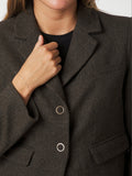 Waed Mini Check Blazer - Brunmelerad