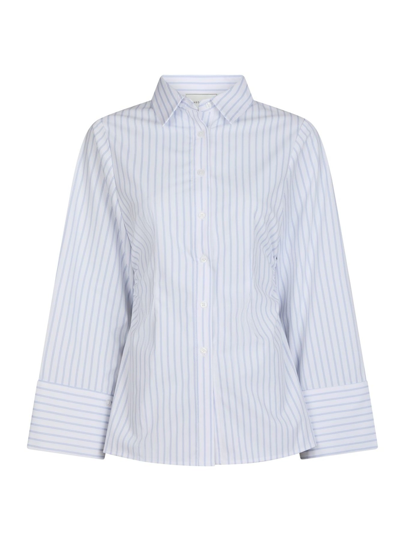 Caroli Slim Stripe Shirt - Vit