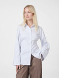 Caroli Slim Stripe Shirt - Vit