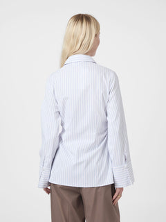 Caroli Slim Stripe Shirt - White