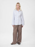 Caroli Slim Stripe Shirt - Vit