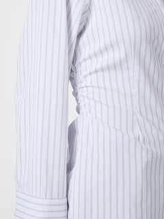 Caroli Slim Stripe Shirt - White