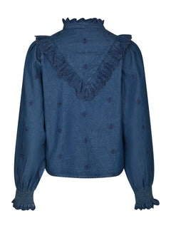Degas Denim Blouse - Blue