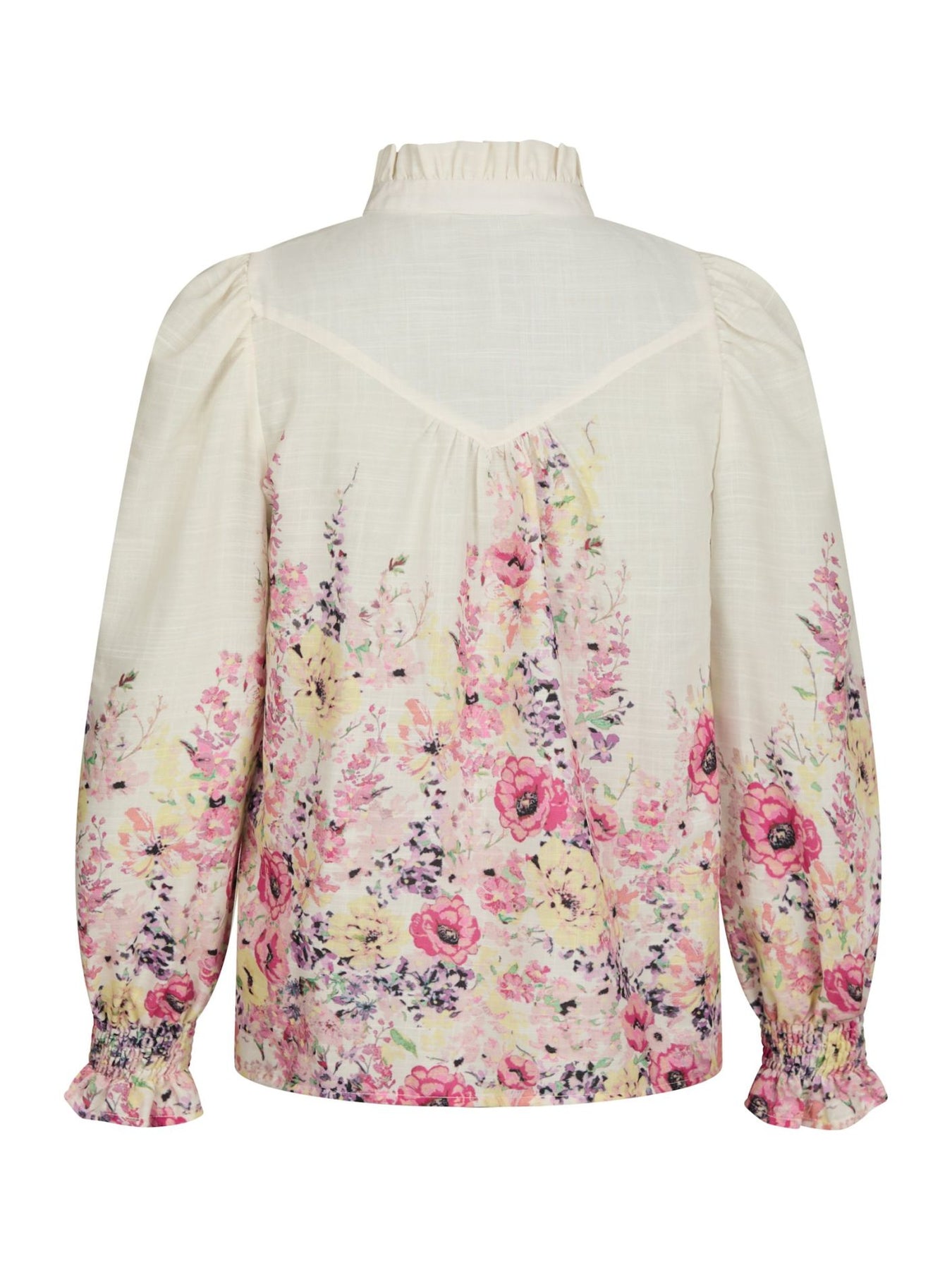 Calloma Blommig Blus - Elfenben
