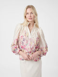 Calloma Blommig Blus - Elfenben